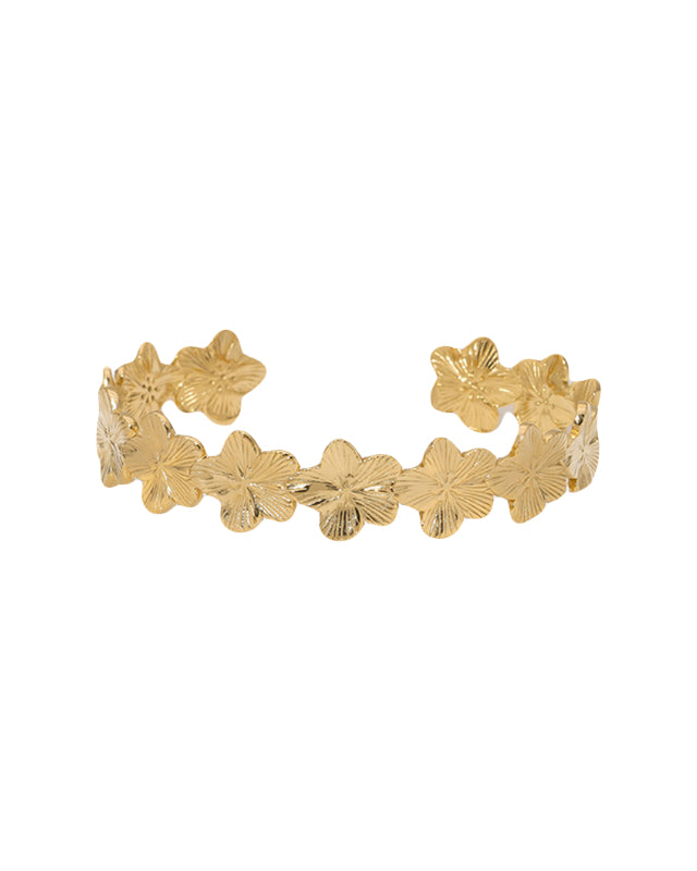 Daisy Flower Bangle Bracelet