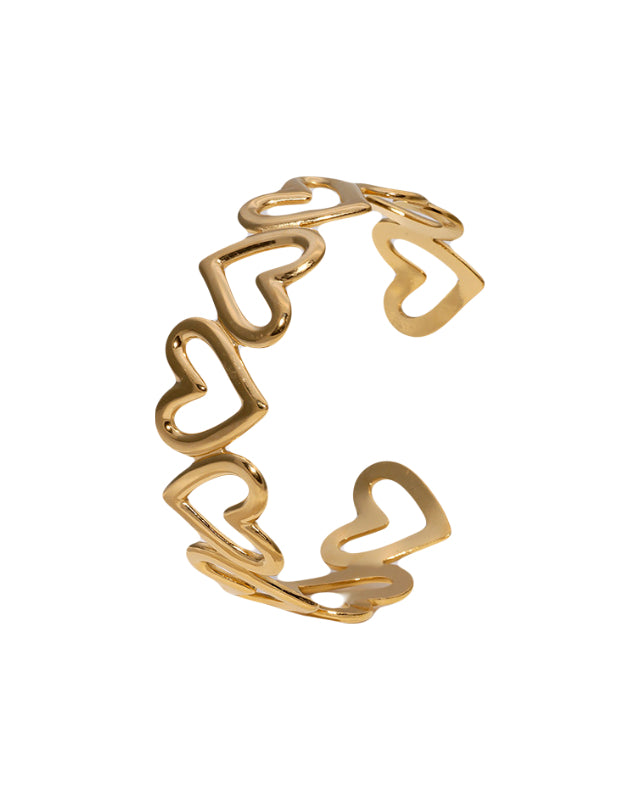 Multi Heart Bangle Bracelet