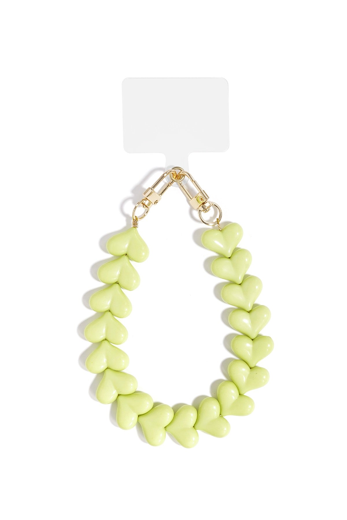 Phonecord Hearts - Soft Lime
