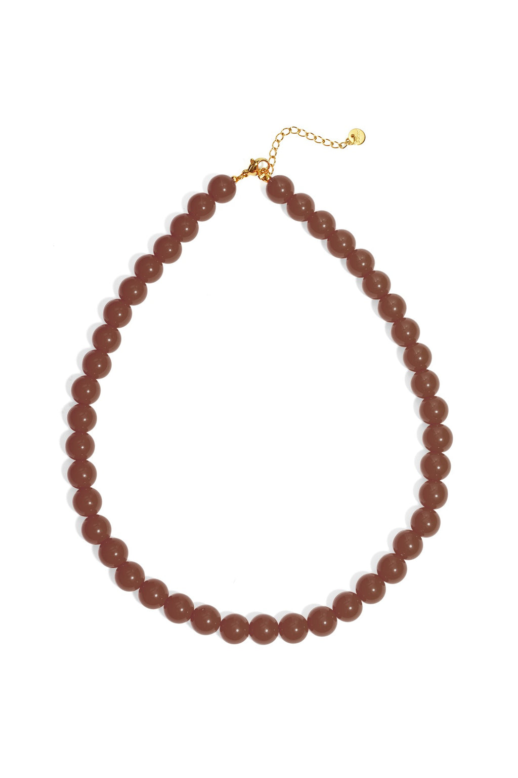 Kralenketting met kleine bruine kralen