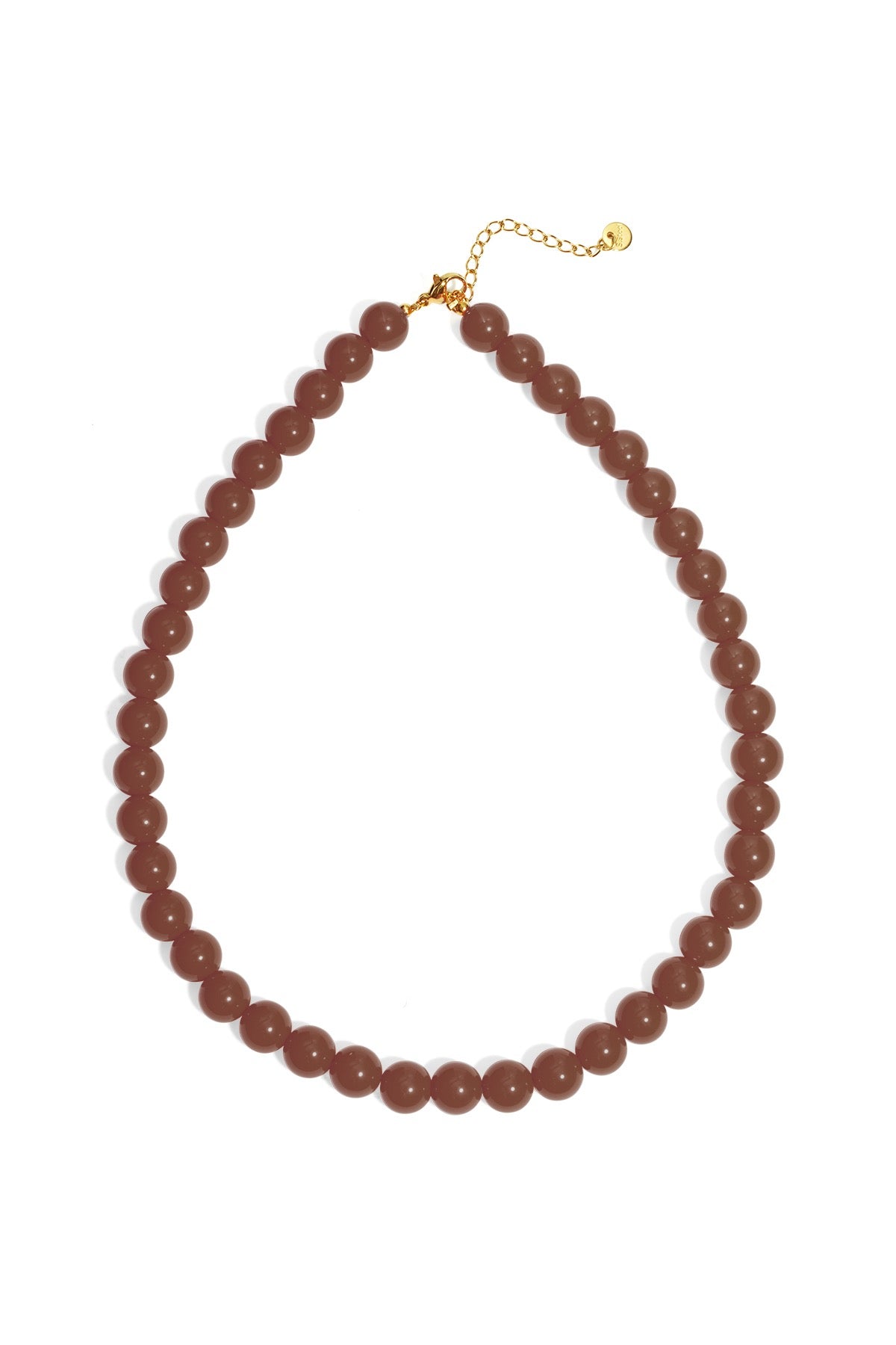 Kralenketting met kleine bruine kralen