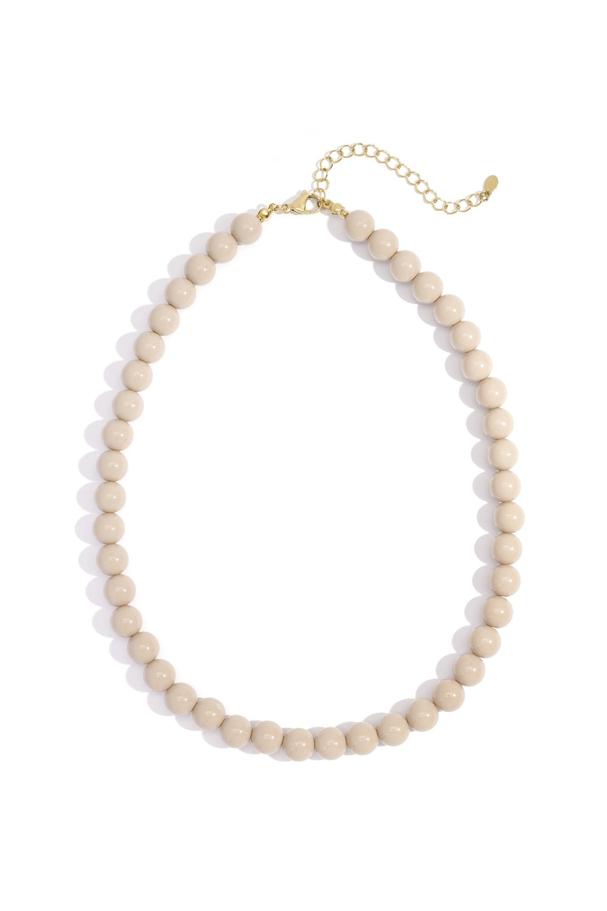 Kralenketting met kleine beige kleur kralen