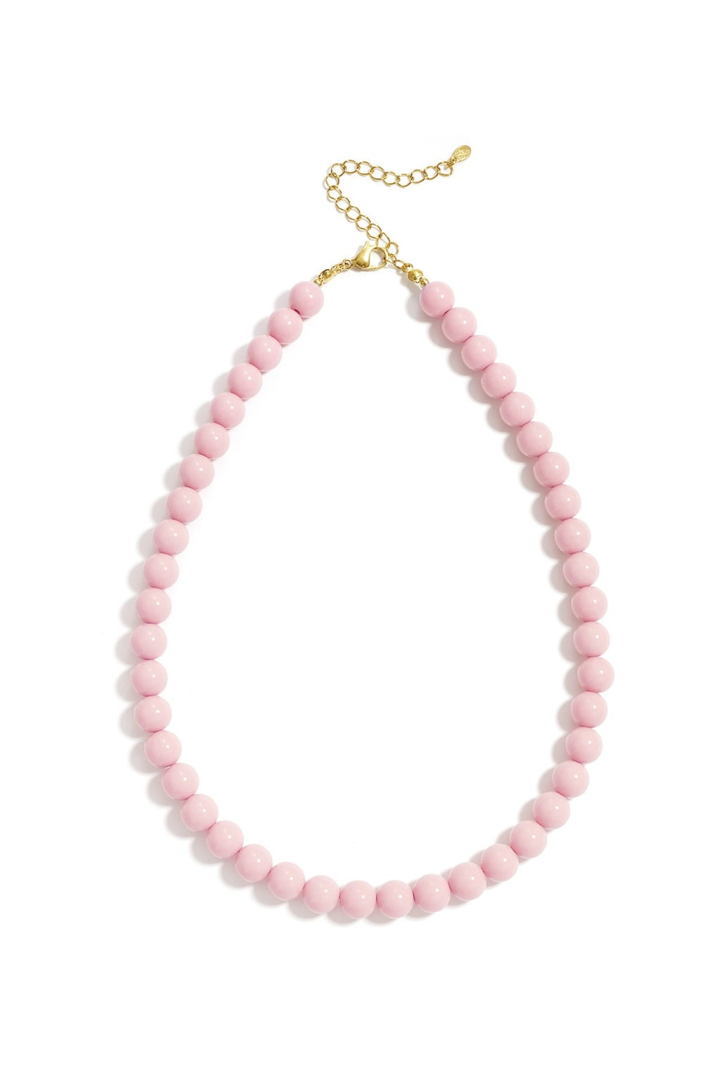 Kralenketting met kleine kralen in koraal kleur