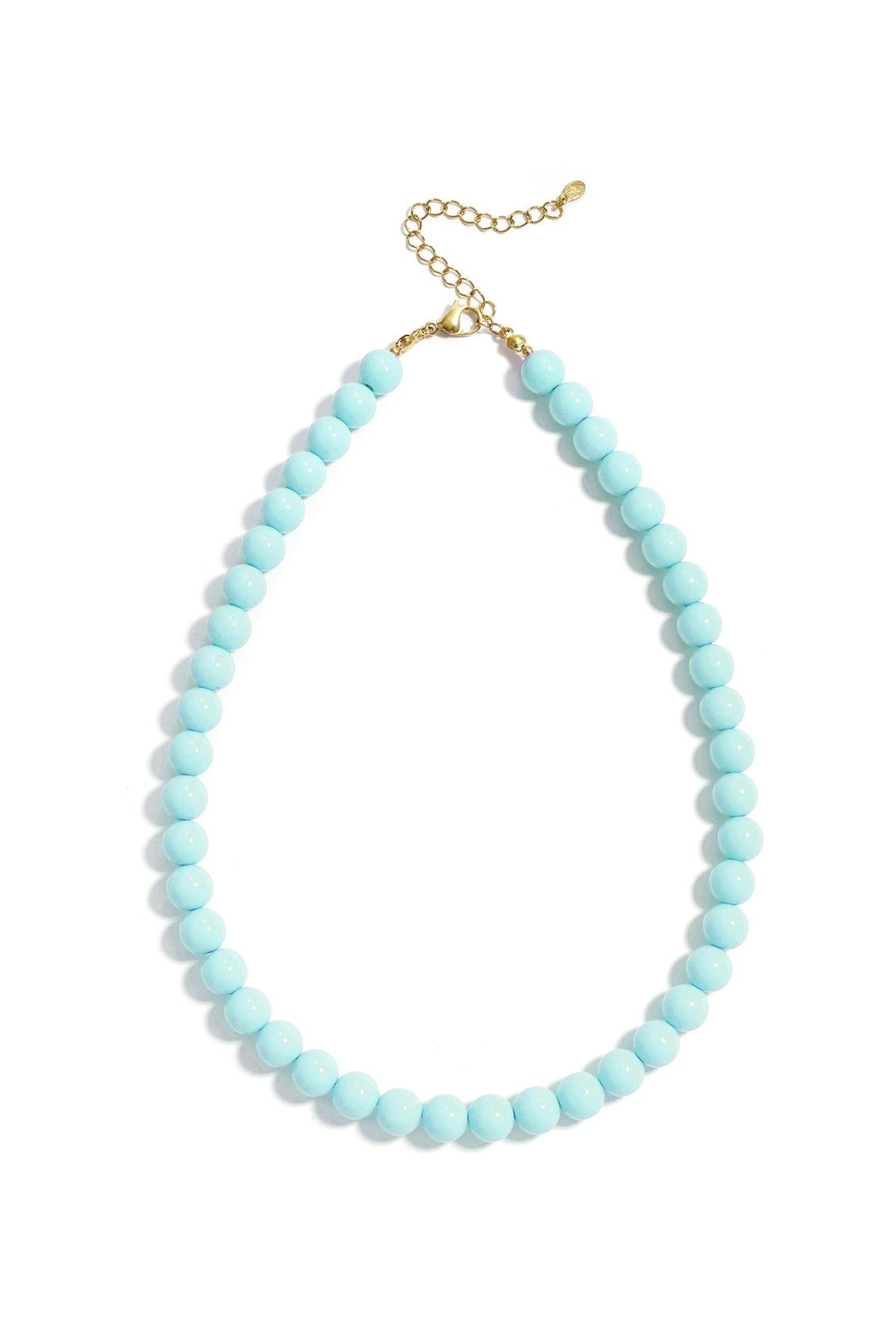 Kralenketting met kleine kralen blauw