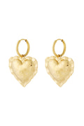 Statement grote hartjes oorbellen in gouden kleur