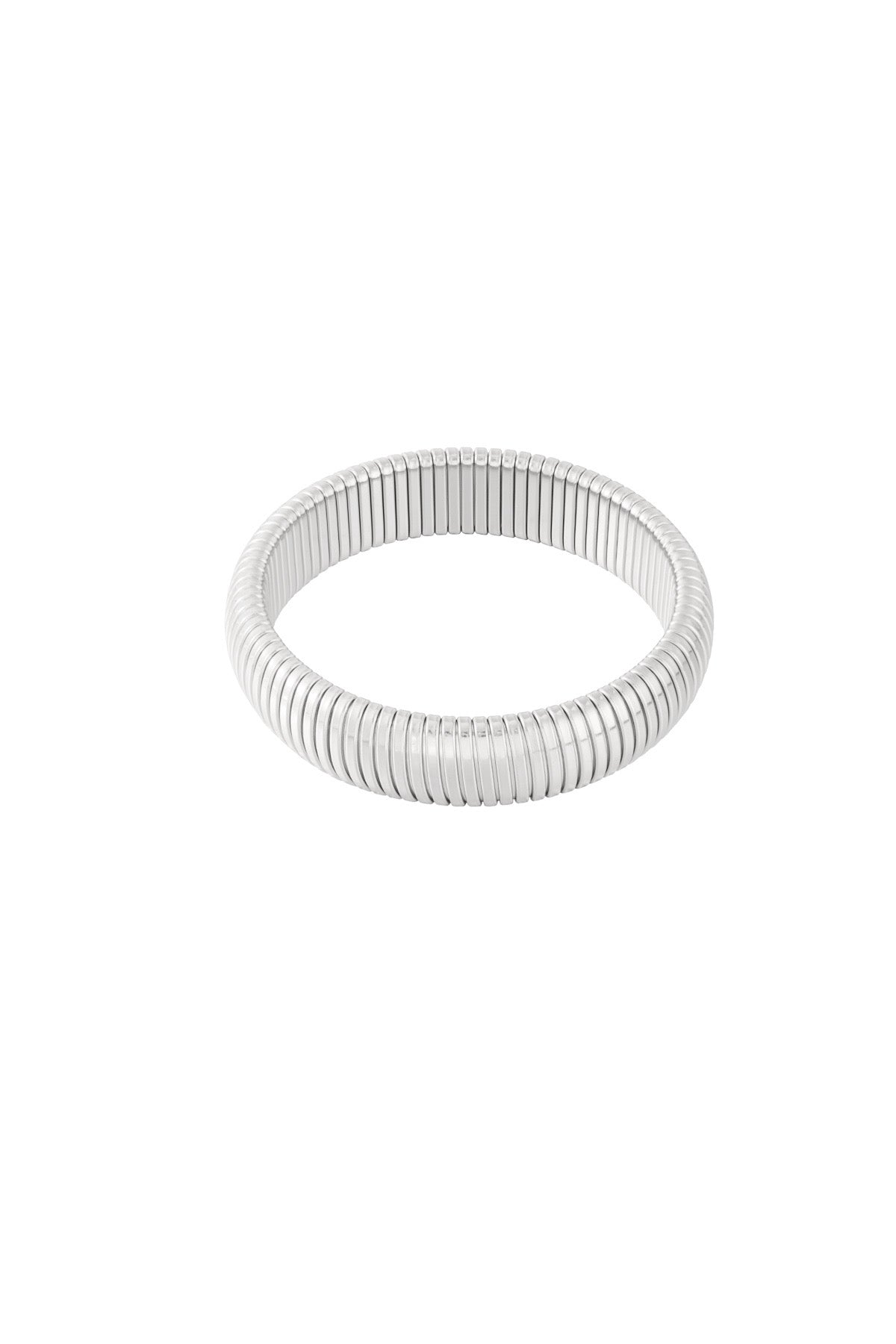 Statement bangle armband voor om je kleding zilver