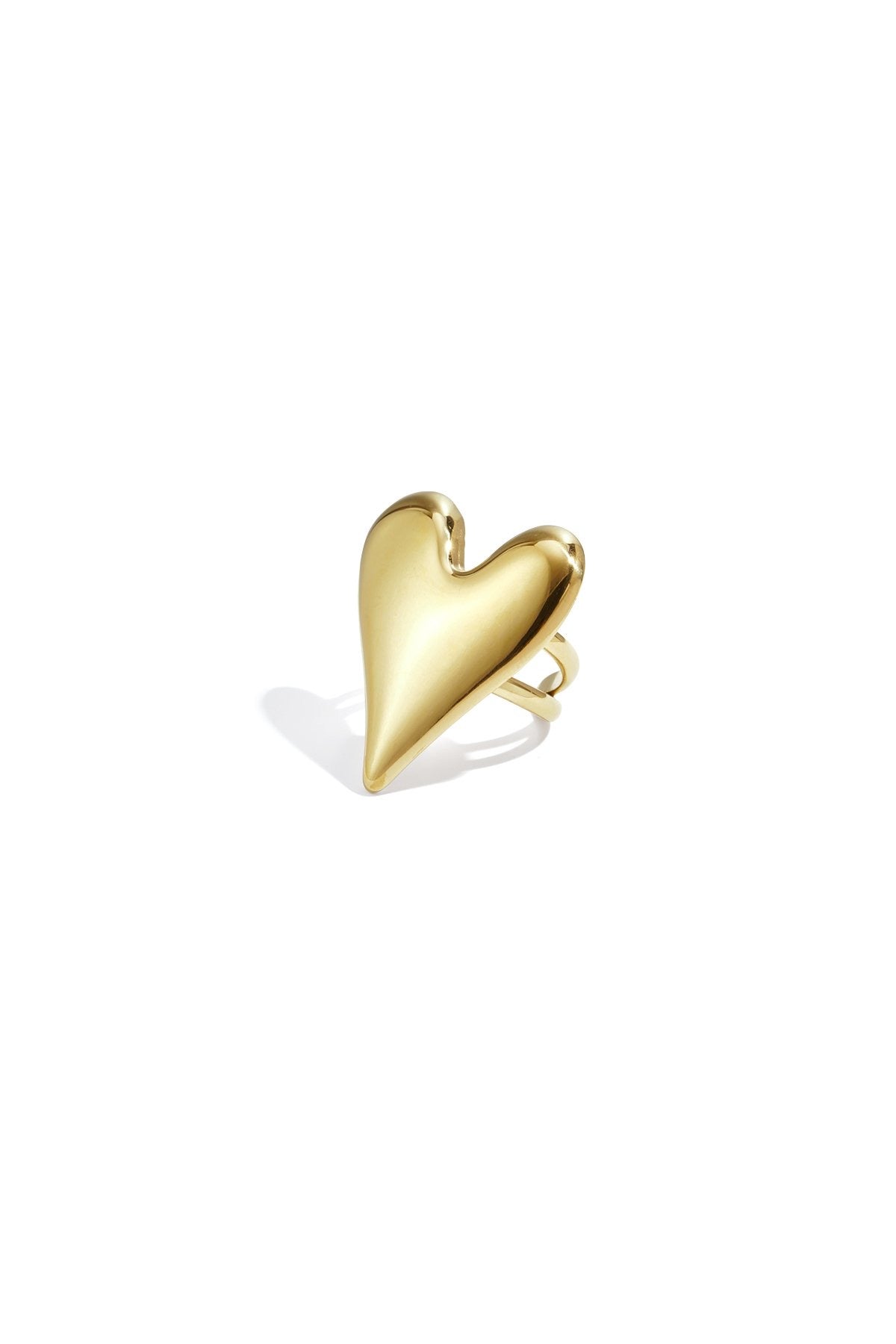 Opvallende statement hartjes ring goud