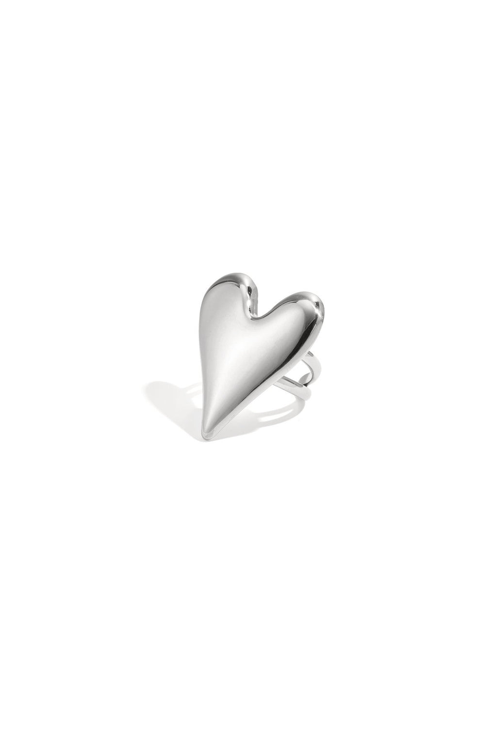 Opvallende hartjes ring in het zilver