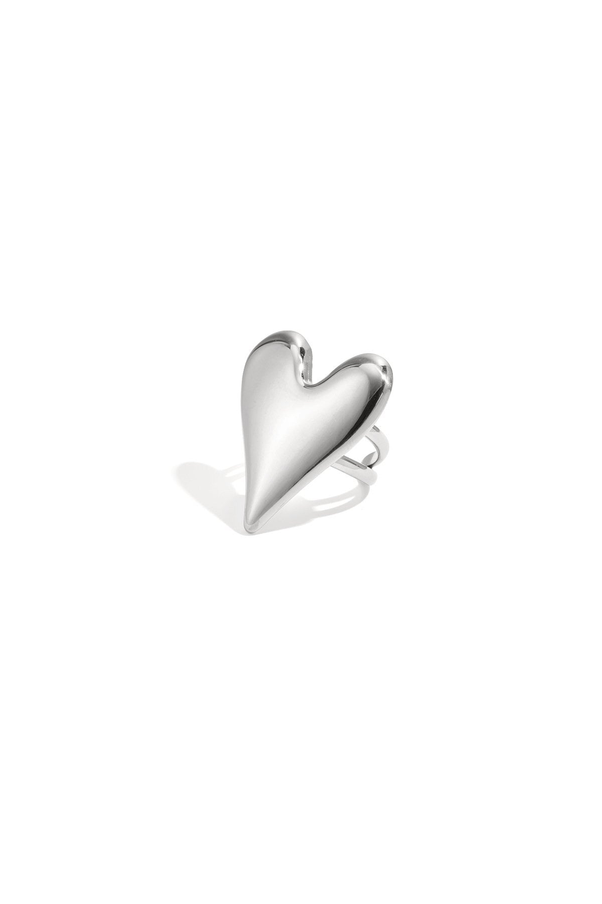 Opvallende hartjes ring in het zilver
