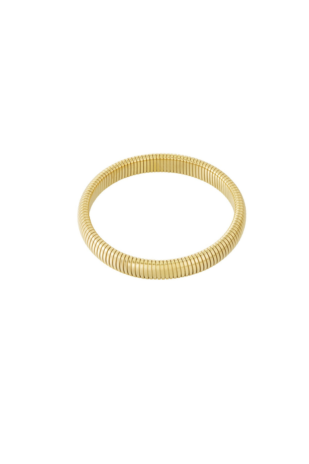 Statement bangle armband met stretch in het goud 10mm