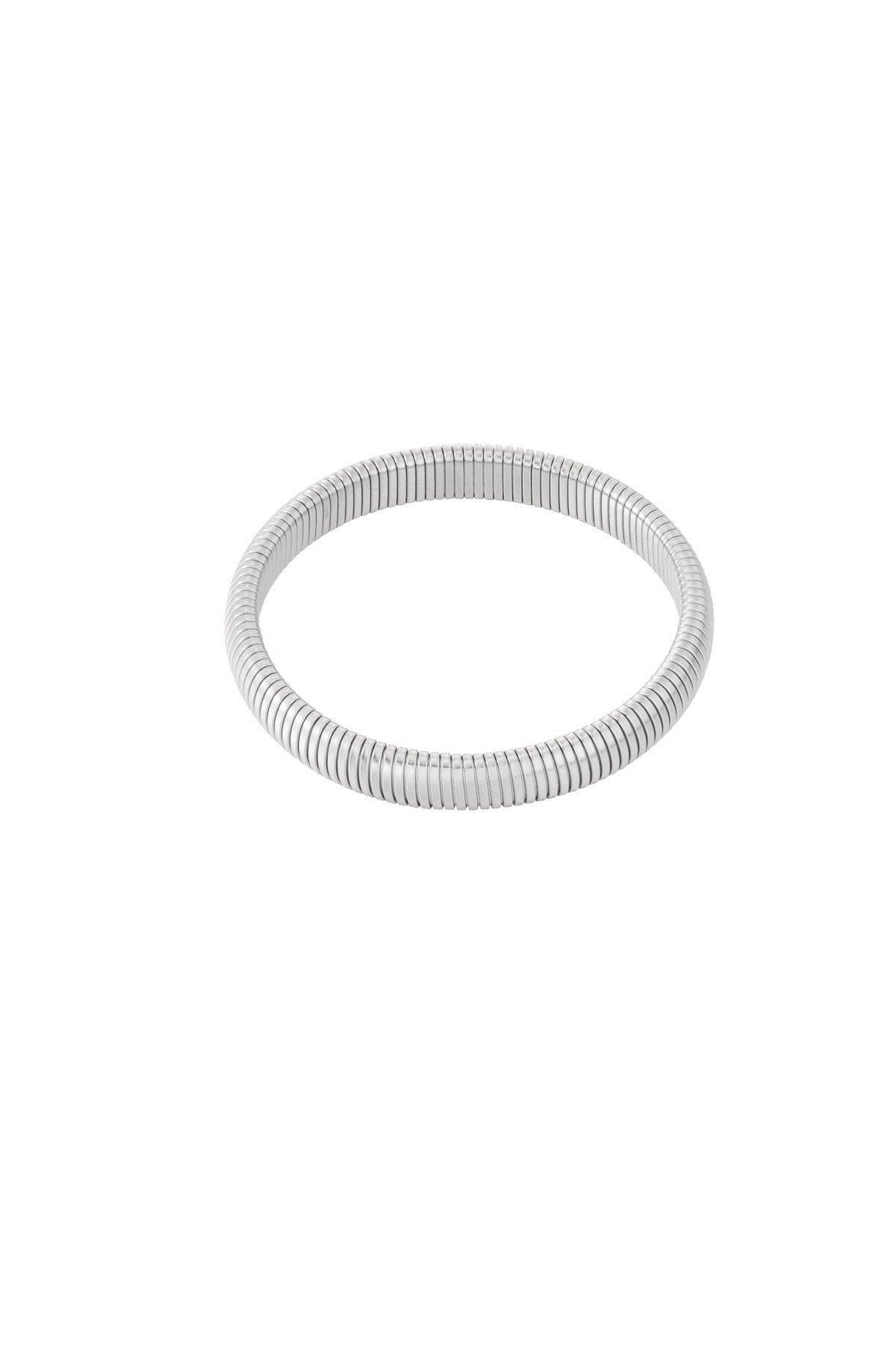 Statement bangle armband in het zilver met stretch