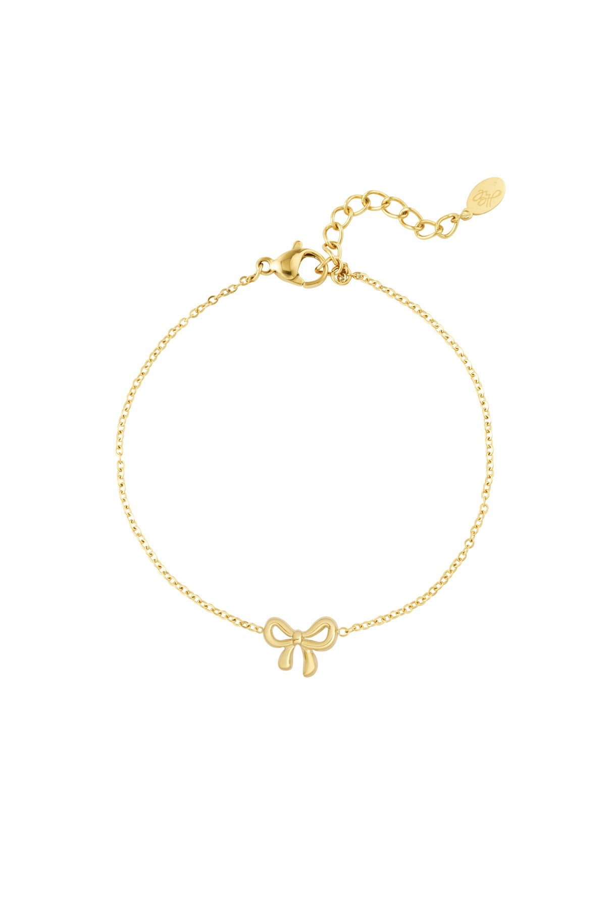 Strikjes armband in het goud