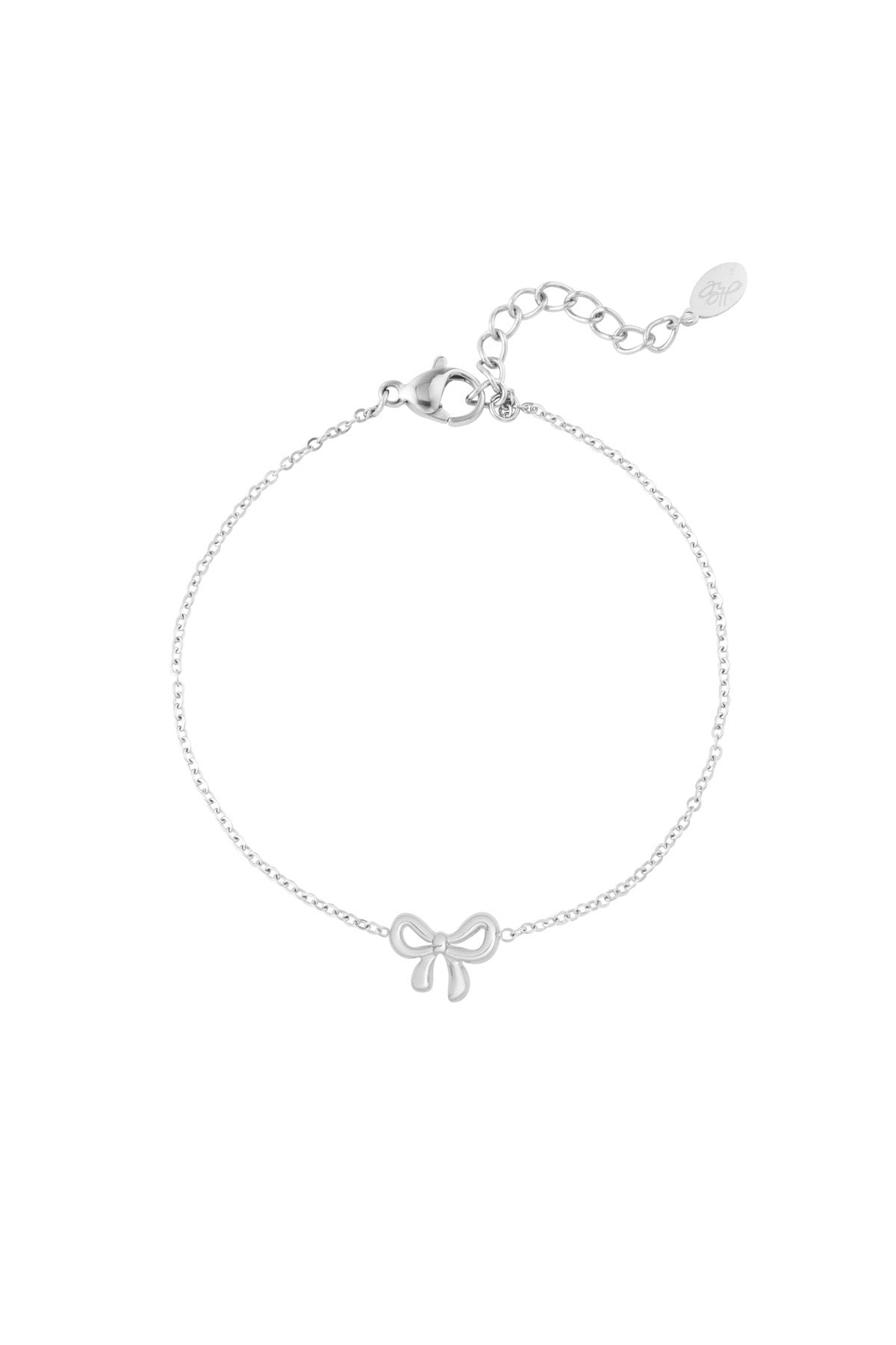 Zilveren minimalistische armband met strikje