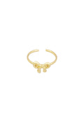 Minimalistische gouden strikjes ring verstelbaar