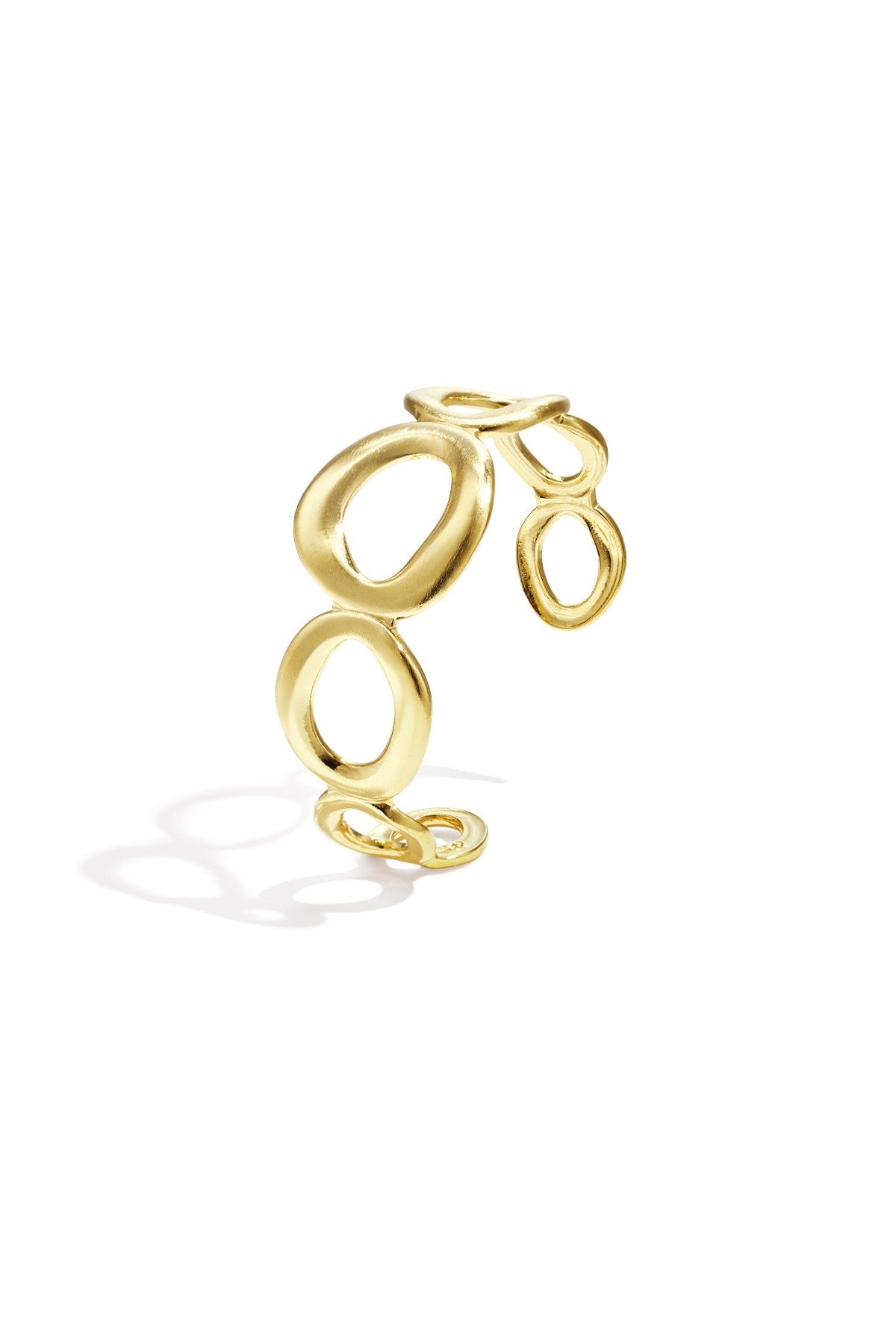 Bangle ovalen armband in het goud