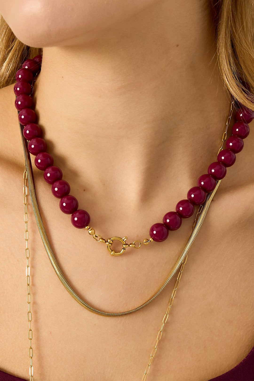Kralenketting met middelgrote kralen