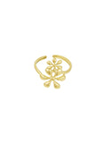 Ring met bloemen in het goud