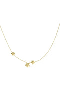 Subtiele ketting bloemen goudkleurig