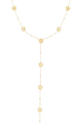 Lange ketting met madeliefjes goud