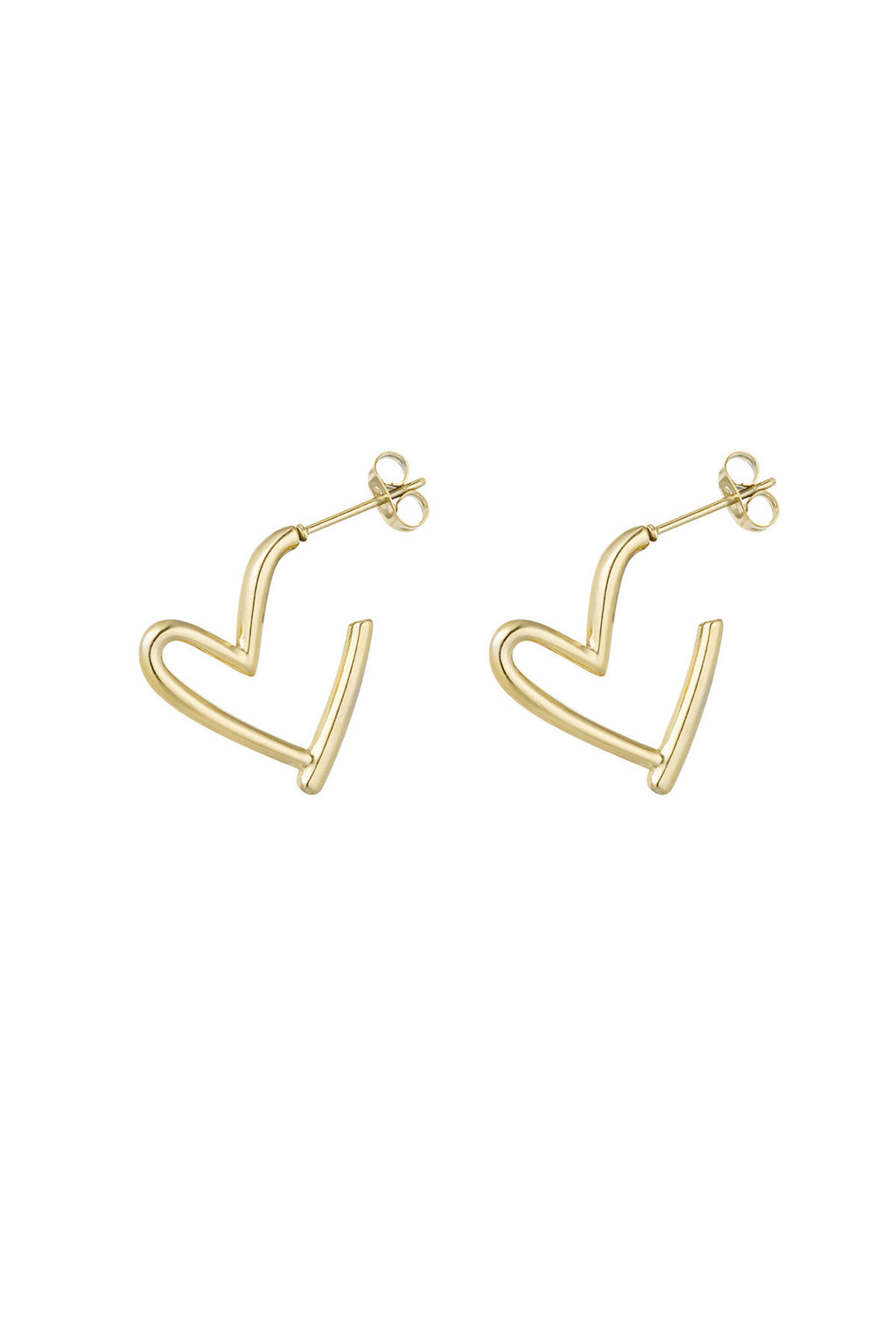 Oorhangers goud hartjes hangers waterproof