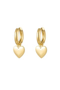 Statement hartjes oorbellen hangers in het goud