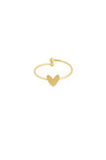 Kleine hartjes ring in het goud