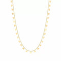 Ketting met hartjes bedels in het goud van roestvrijstaal