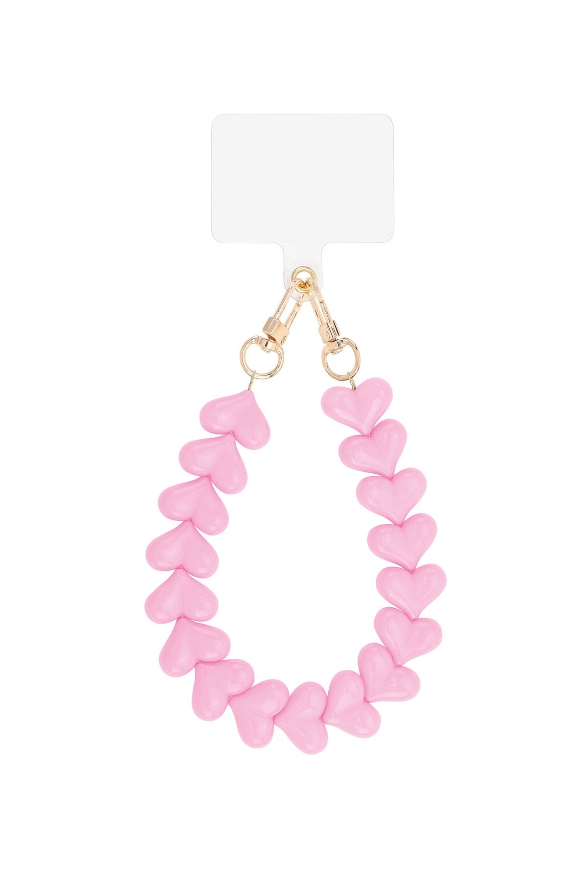 Hartjes telefoonkoord roze