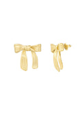 Statement strik oorstuds goudkleurig