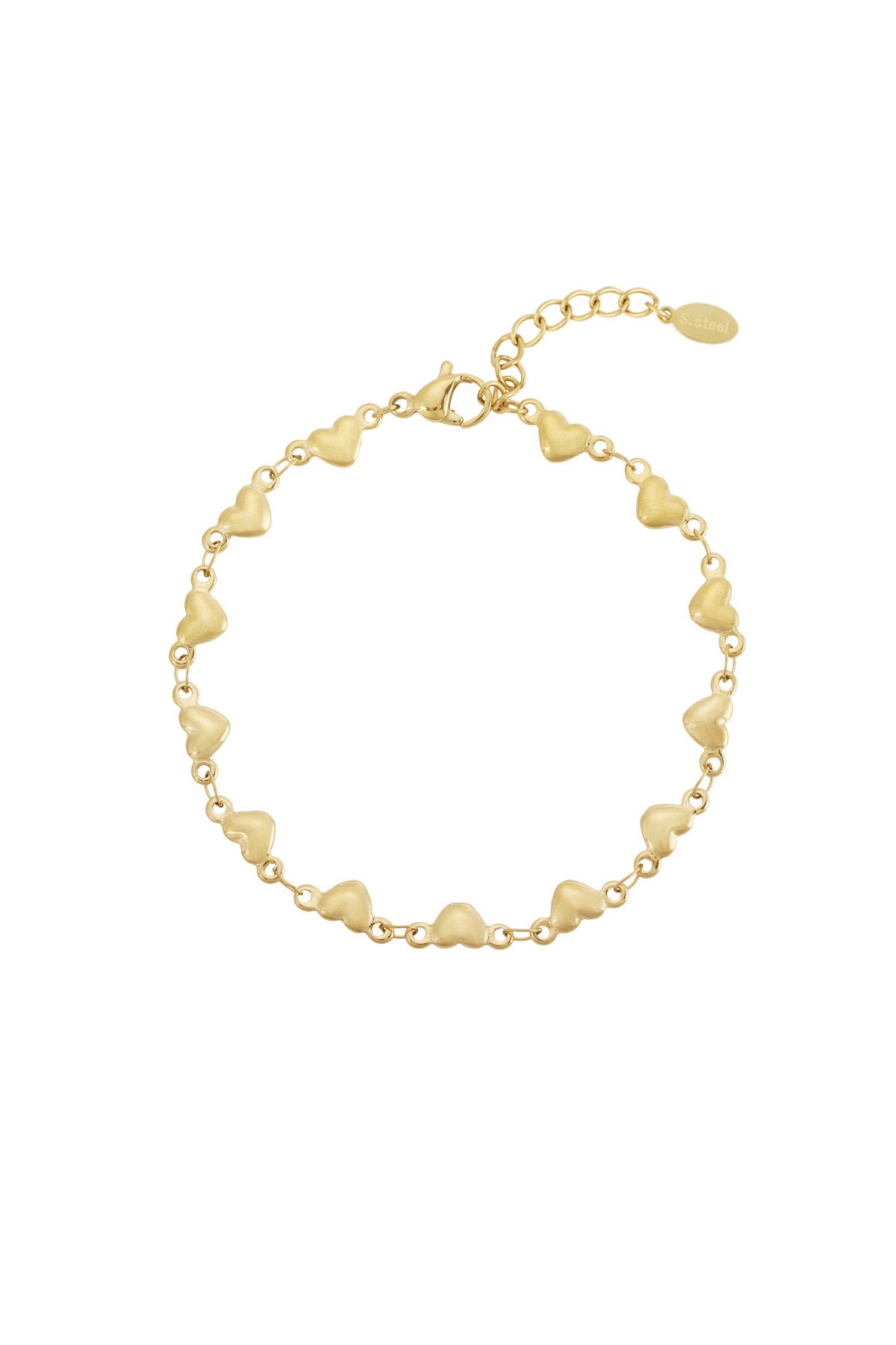 gouden hartjes armband
