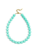 Kralenketting met grote blauwe kralen