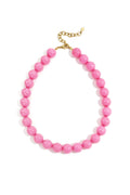 Kralenketting met grote roze kralen
