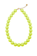 Kralenketting met grote kralen in olijf lime groen kleur