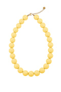 Grote statement kralenketting in het geel