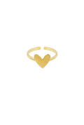Verstelbare goudkleurige ring hart