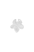 Statement bloemen ring in het zilver