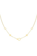 Ketting goud met klaver bedels subtiel