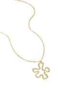 Ketting met bloem hanger goud