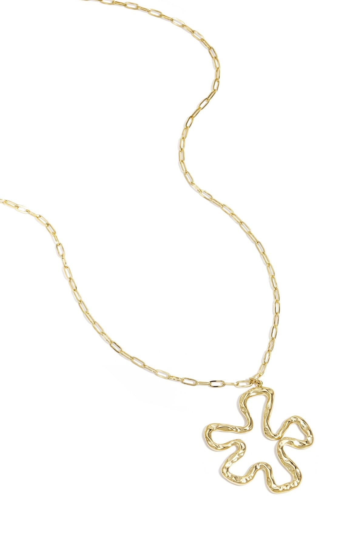 Ketting met bloem hanger goud
