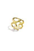 Statement gouden ring met ovalen