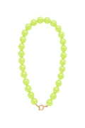 Grote kralenketting met lime groene kralen