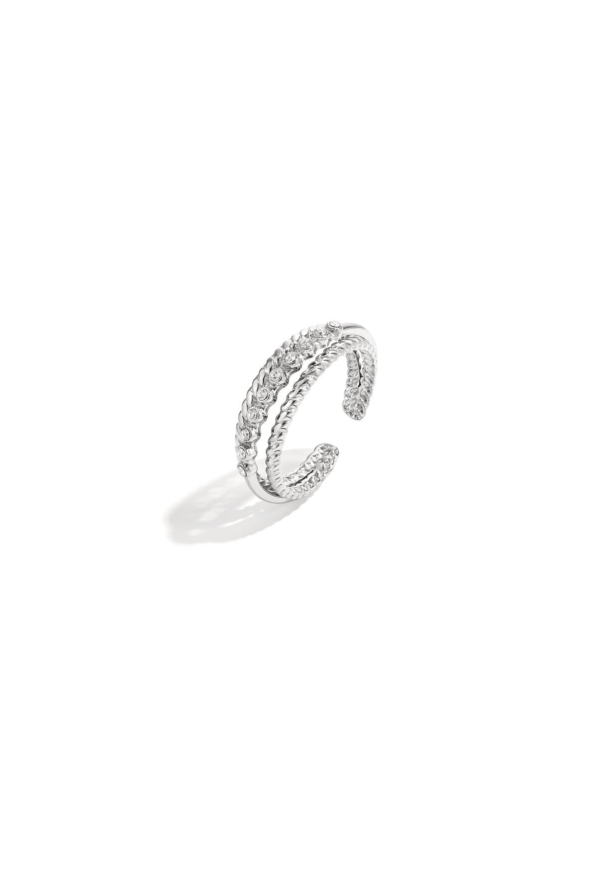 Statement opvallende ring met steentjes in het zilver