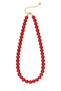 Kralenketting met kleine bordeaux kleur kralen