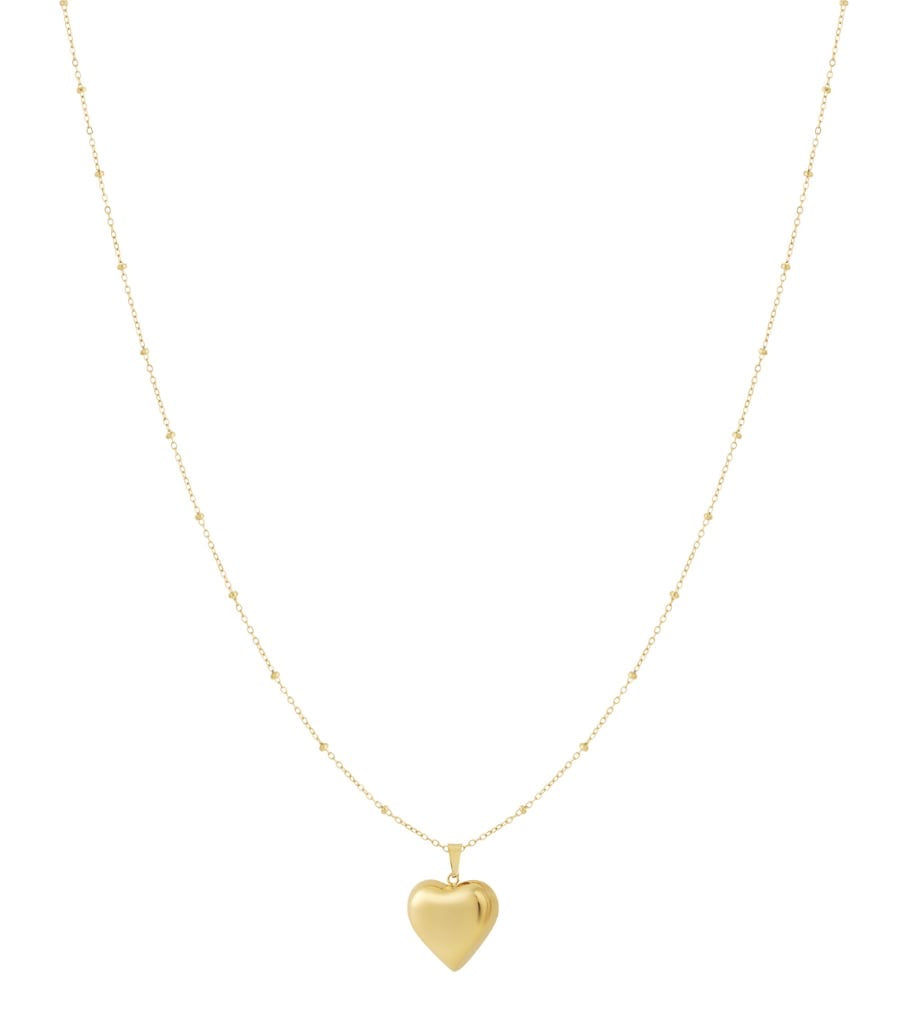 Lange hartjes ketting met klein hartje in het goud