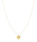 Lange hartjes ketting met klein hartje in het goud