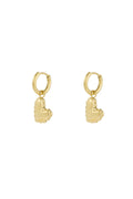 Kleine oorhangers met hartjes hangers goud
