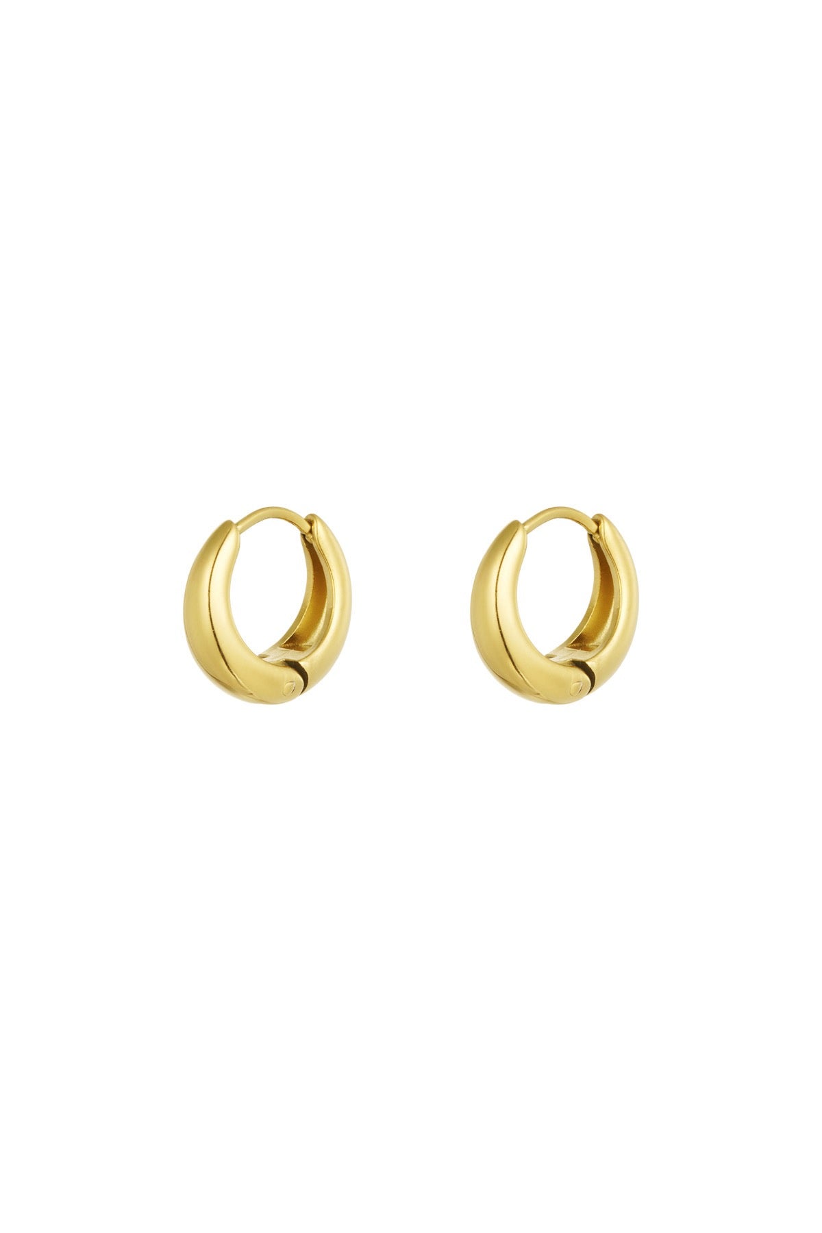 Kleine oorringen in het goud