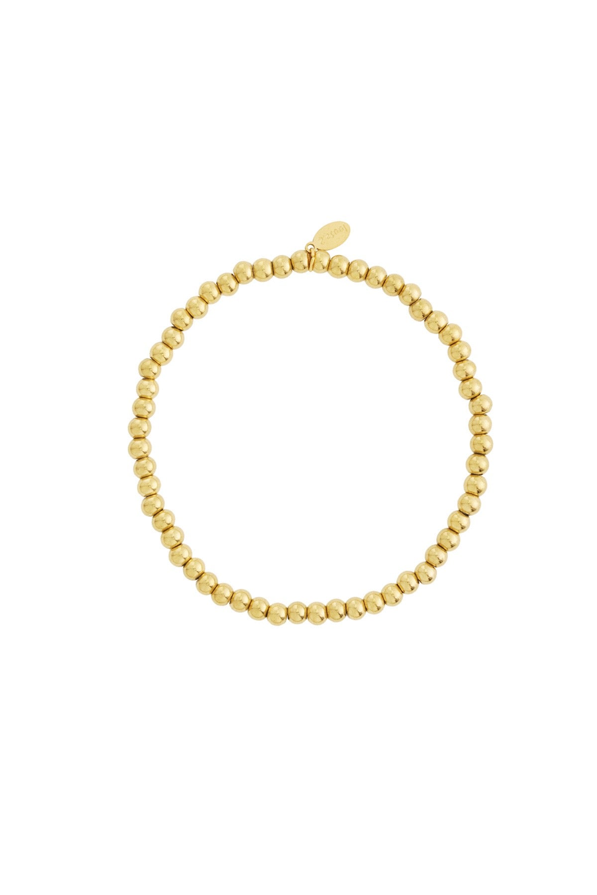 Kralenarmband met gouden kralen 4mm