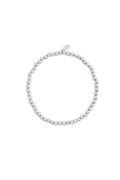 Kralenarmband met zilveren kralen van 4mm 
