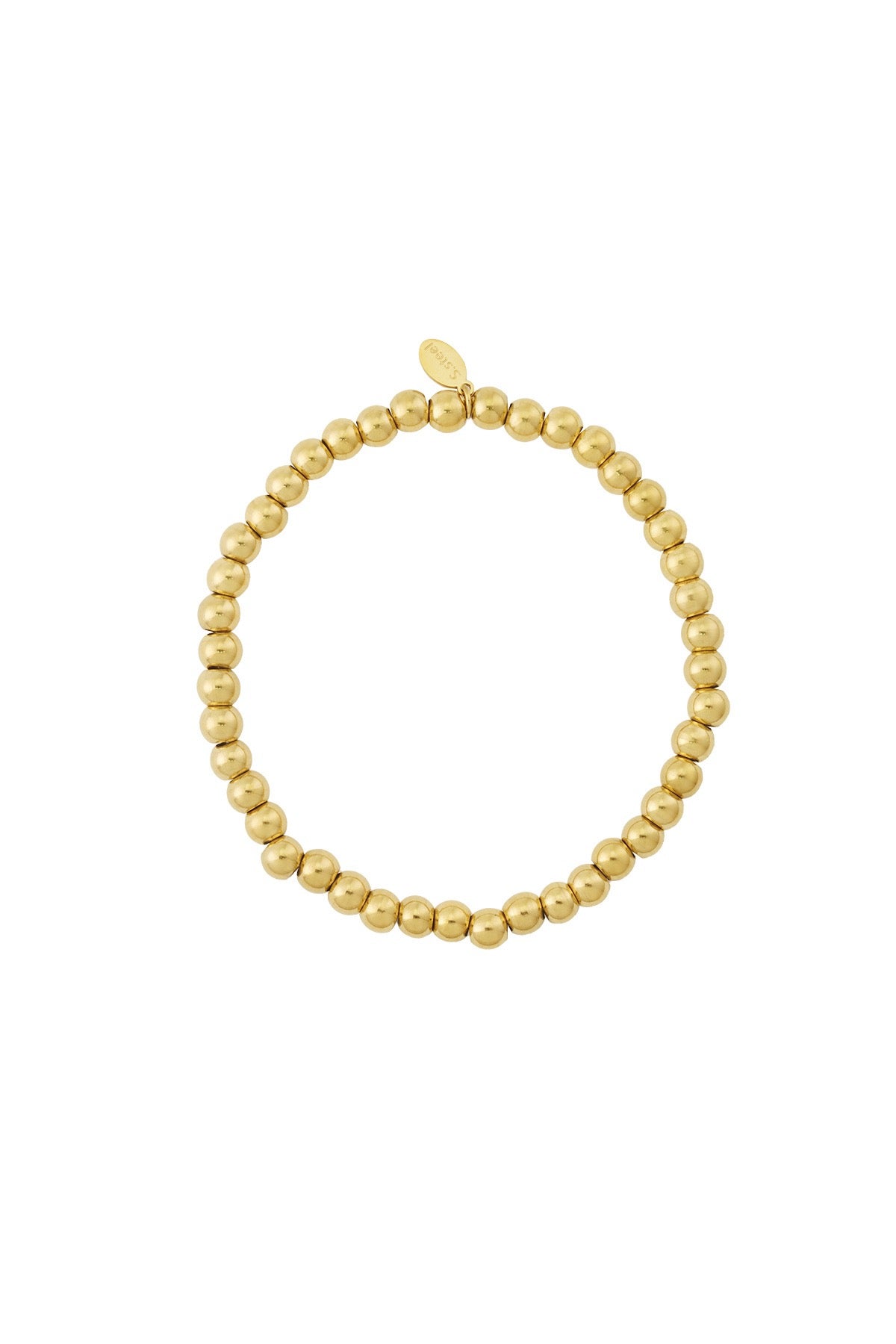 Kralenarmband met kleine gouden kralen van 5mm